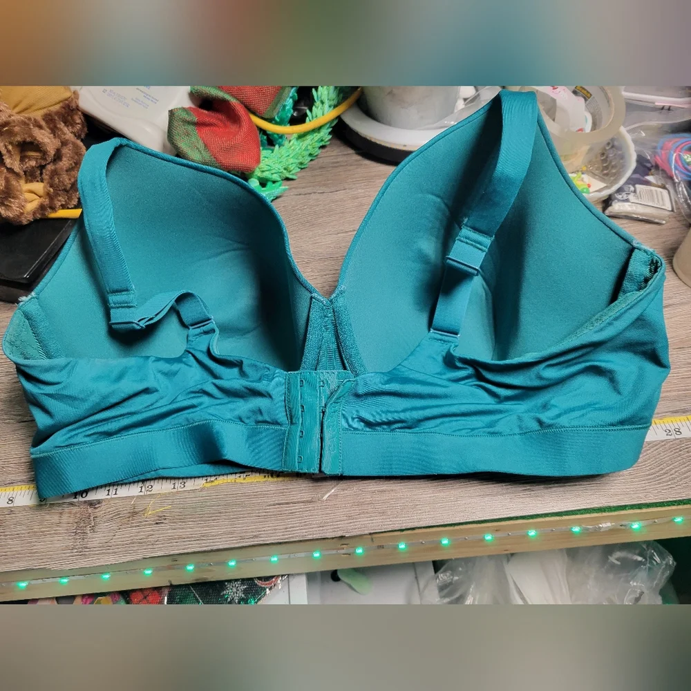 Cacique NWOT Turquoise Bra Lightly Lined Full‎ Coverage Size 46DD